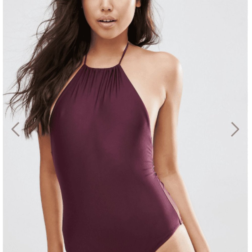ASOS BLACK halter one piece swim suit - US size 0 - New